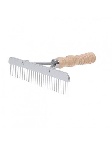 Skip Tooth Comb with Wood Handle and...