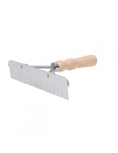 Blunt Tooth Comb with Wood Handle and...