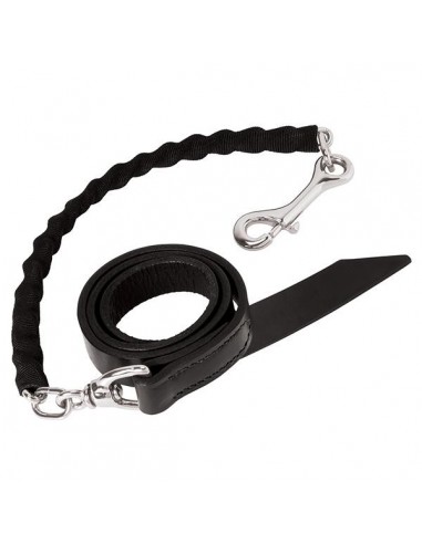 Covered Chain Cattle Lead - Black...